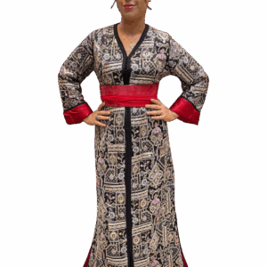 Zwarte Sari Caftan + riem